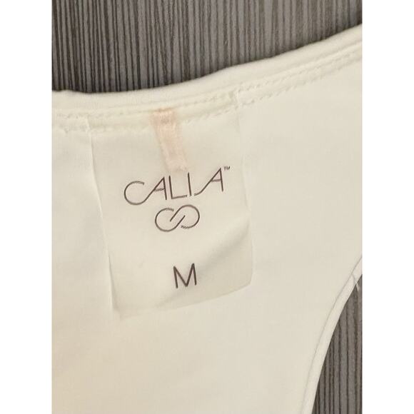 Calia Womens Energize Exercise Dress White Sleeveless Solid WAX15035 Medium - Picture 2 of 6